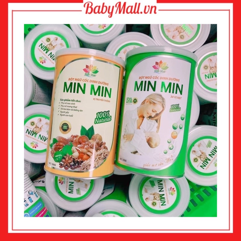 Ngũ cốc minmin cho mẹ Bầu/ mẹ sau sinh hộp 0.5kg DẠNG BỘT