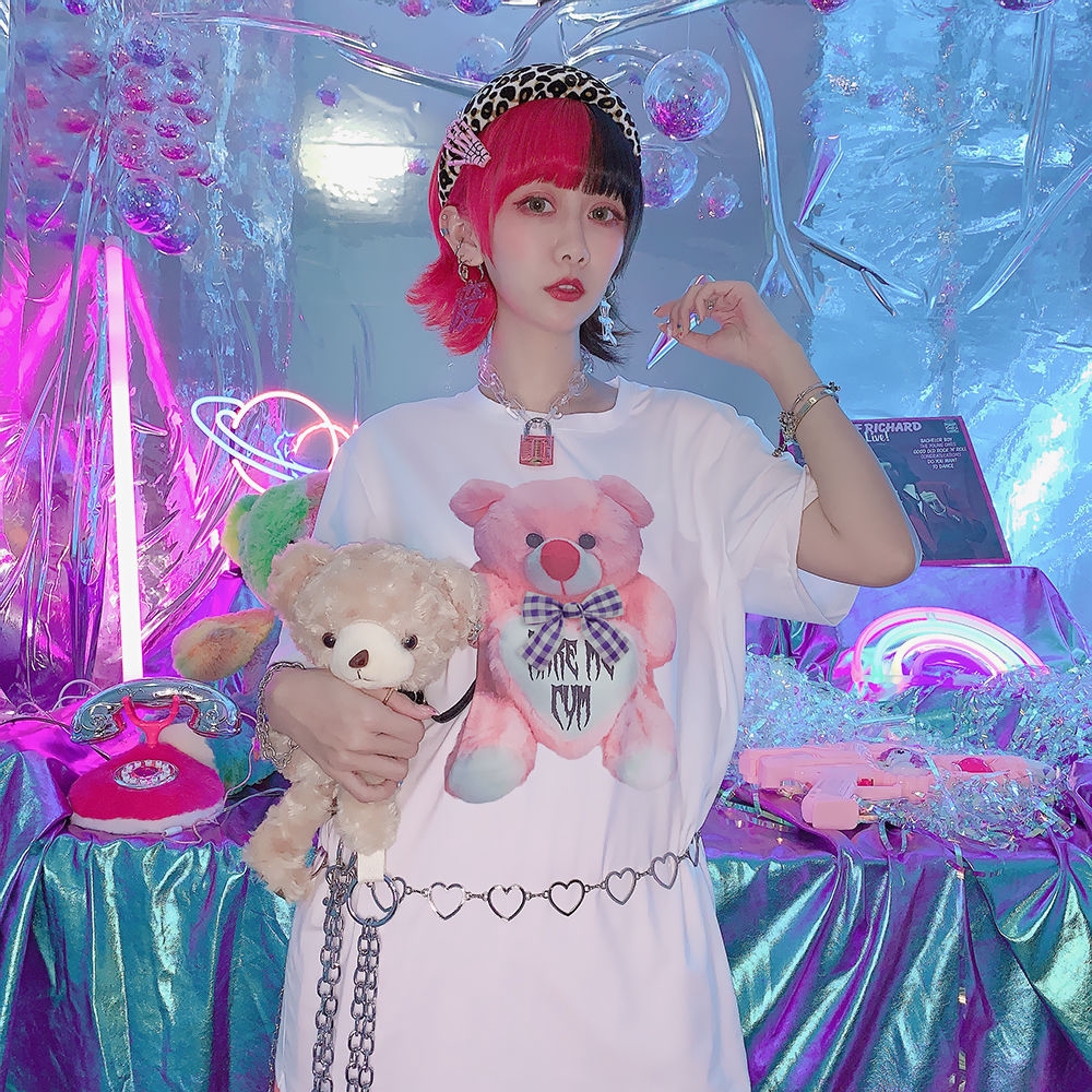 Dây xích hình trái tim ngọt ngào mềm mại phong cách harajuku hàn quốc 22521