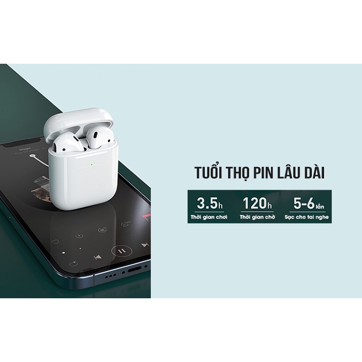 Kiểu dáng tai nghe không dây táo Bluetooth 2 tai True Wireless WK TWS Earbuds âm thanh siêu hay
