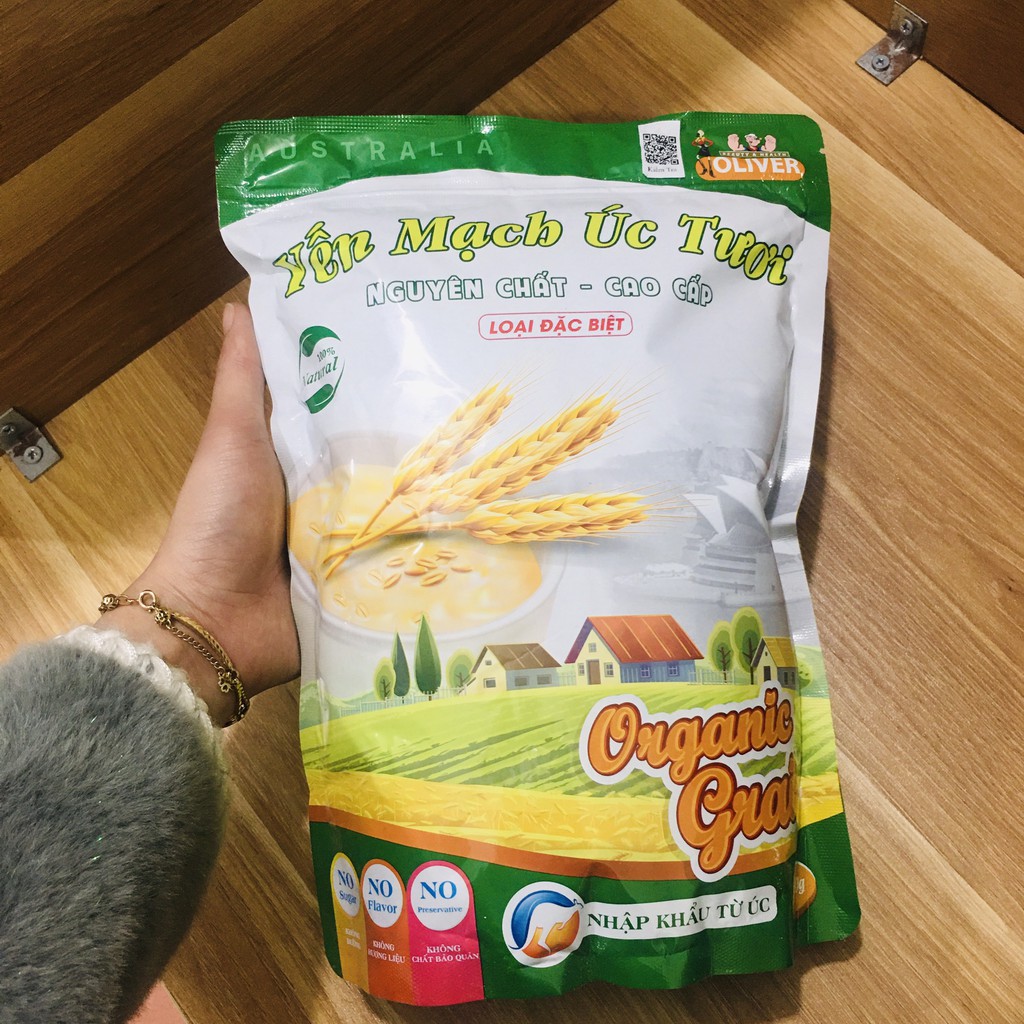 YẾN MẠCH ÚC TƯƠI OLIVER 1KG, yến mạch nguyên chất giảm cân ăn liền chính hãng- YMO