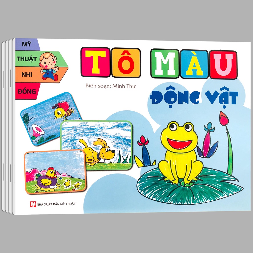 Sách - Mỹ Thuật Nhi Đồng (Bộ 4 quyển, lẻ tùy chọn) (2 - 6 tuổi) - Tô Màu Động Vật, Động Vật Hoang Dã, Trái Cây, Thực Vật