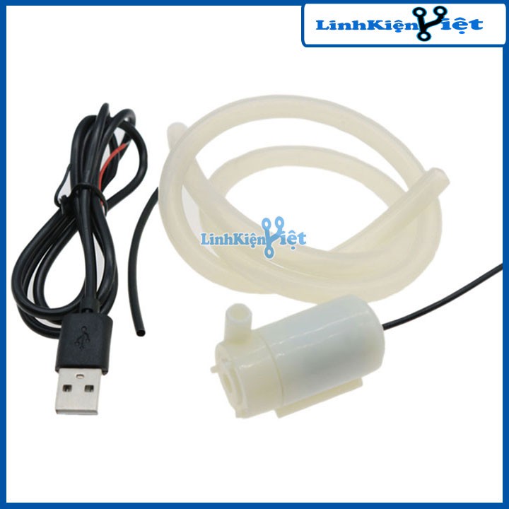 Máy Bơm Chìm Mini 3-6VDC 1.5m Ống Thẳng Đứng ( Trắng )