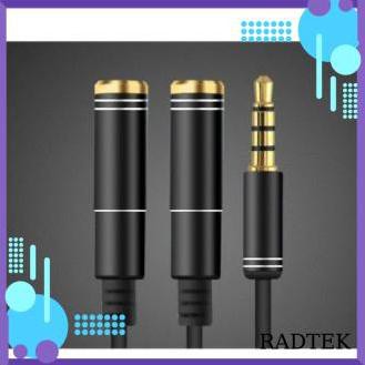 Dây chia từ jack 3.5 ra 1 tai nghe và 1 mic 4 khấc mạ vàng cao cấp, dây chia 1 tai 1 mic, jack chia audio