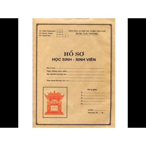 HỒ SƠ HỌC SINH, SINH VIÊN MẪU MỚI 2021 (5 bộ)