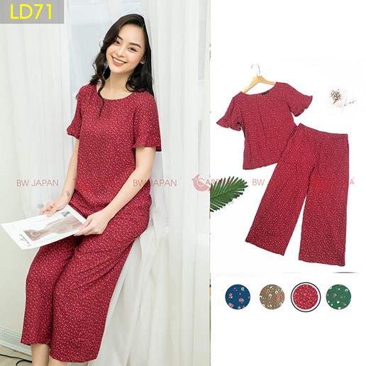 Đồ Bộ Nữ Quần Dài Cao Cấp Chính Hãng 𝐂𝐀𝐑𝐃𝐈𝐍𝐀 𝑺𝒂̀𝒊 𝑮𝒐̀𝒏 Chất Lanh Thiết Kế Tinh Tế Đơn Giản Dễ Thương Mã LD7