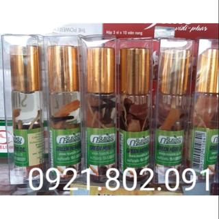 Dầu sâm thảo dược lăn thái lan green herb oil chai 8cc