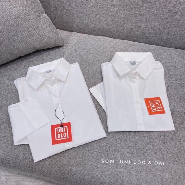 ÁO SƠ MI TRẮNG CỔ ĐỨC UNI ( SƠ MI NỮ CÔNG SỞ )