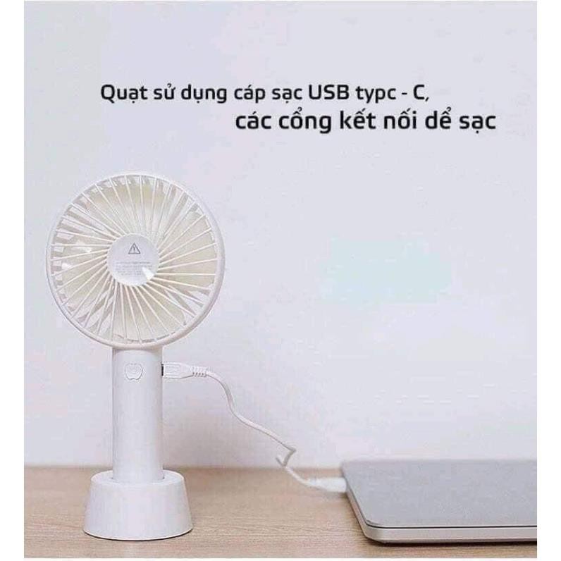 [FREESHIP - CÓ BẢO HÀNH] Quạt mini tích điện cầm tay sạc pin có đế để bàn siêu hot | BigBuy360 - bigbuy360.vn