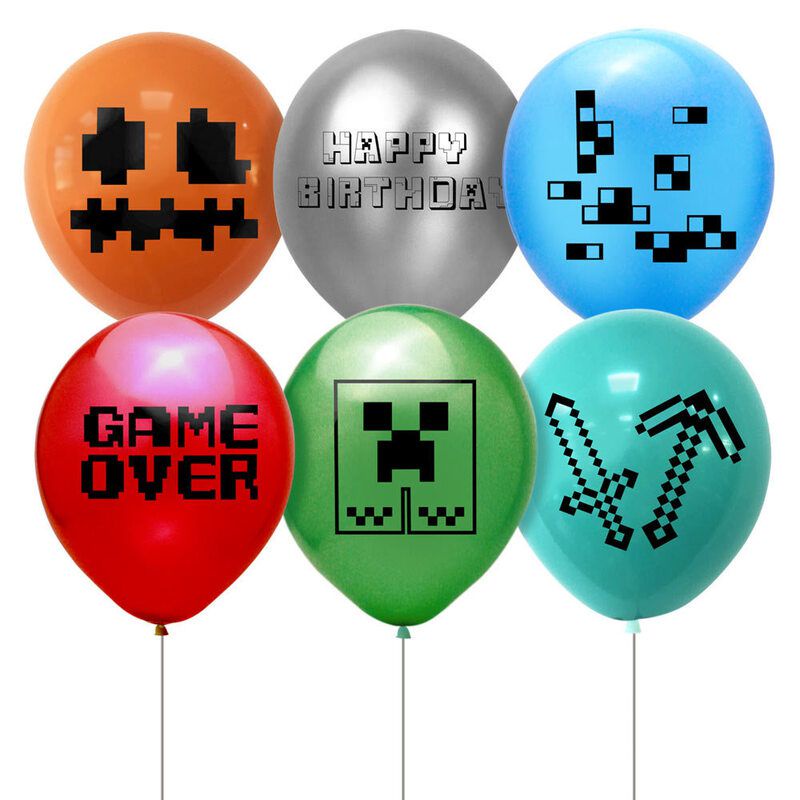 Minecraft Game birthday Party decorations Supplies Happy Birthday Banner Balloons kid gift