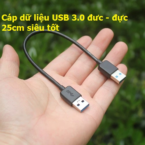 25 cm cáp dữ liệu USB3.0 đực-to-đực cáp nối dài