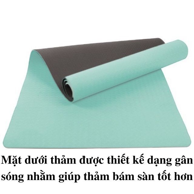 Thảm Tập Yoga Định Tuyến 8mm 2 Lớp Chống Trượt Thảm Tập Gym Không Mùi Chống Mồ Hội Tiện Lợi Tập Yoga Thể Thảo Du Lịch