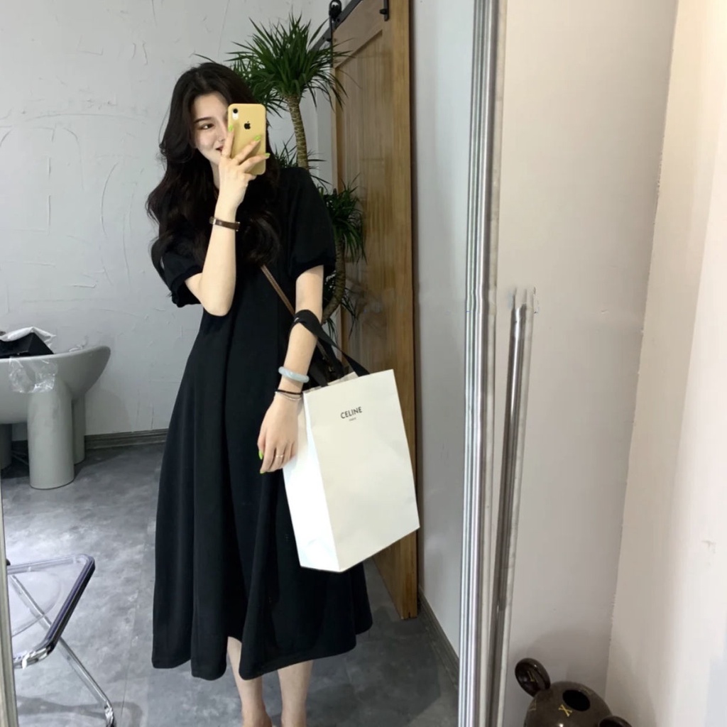 Đầm Polo Dáng Dài Tay Phồng Thời Trang Mùa Hè Cho Nữ