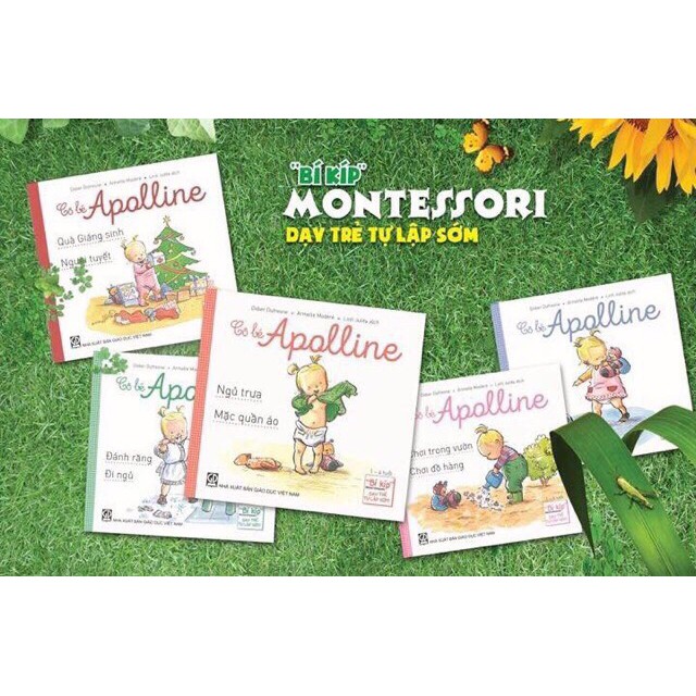 Sách - Combo 5 cuốn Cô Bé Apolline (Bí Kíp Montessori Dạy Trẻ Tự Lập Sớm 1- 4 tuổi)