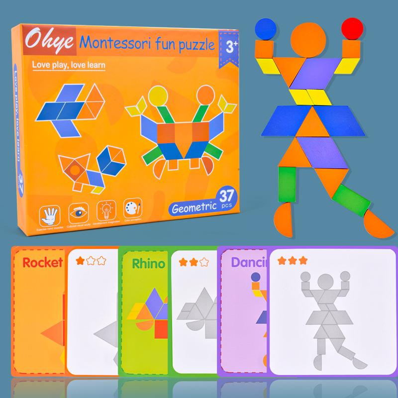 Đồ chơi trẻ em hình khối Montessori giáo dục sớm Hạ Băng Designs