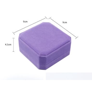 Hộp đựng trang sức trọn bộ dây chuyền, bông tai, nhẫn H09 4 trong 1 hộp nhung trang sức sang trọng VUABAOBI