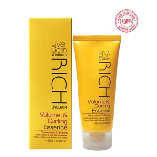 Kem dưỡng & tạo kiểu tóc xoăn Livegain Premium Rich Volume & Curling Essence 160ml Hàn Quốc