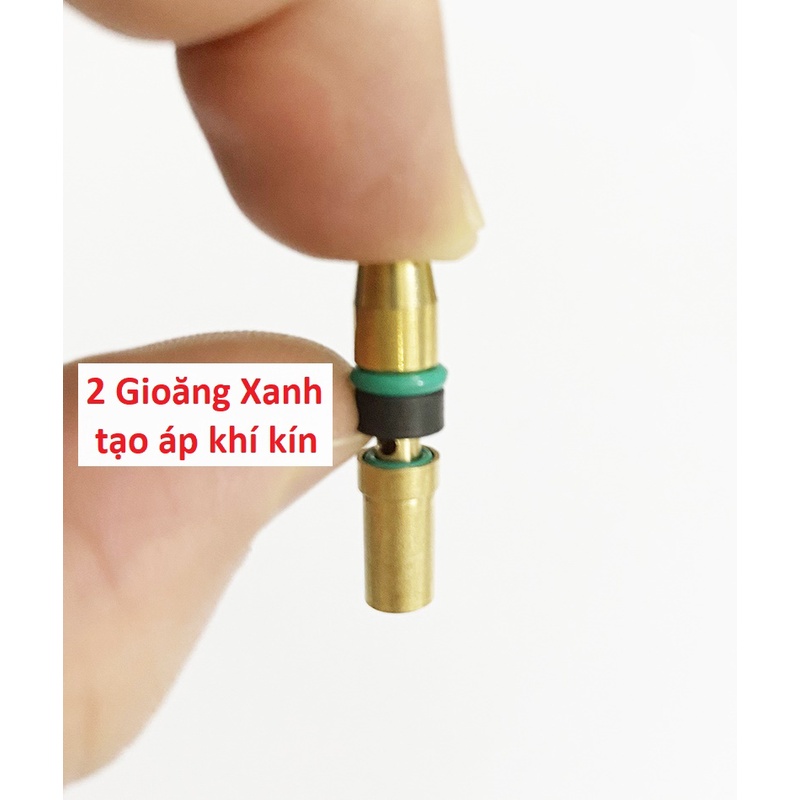 Ti Bơm Cao Áp với 2 Ron Sim XANH Tạo Áp Lực Khí Nén Kín  - Ti Đồng, ty bơm khí nén, ty bơm tay cao áp