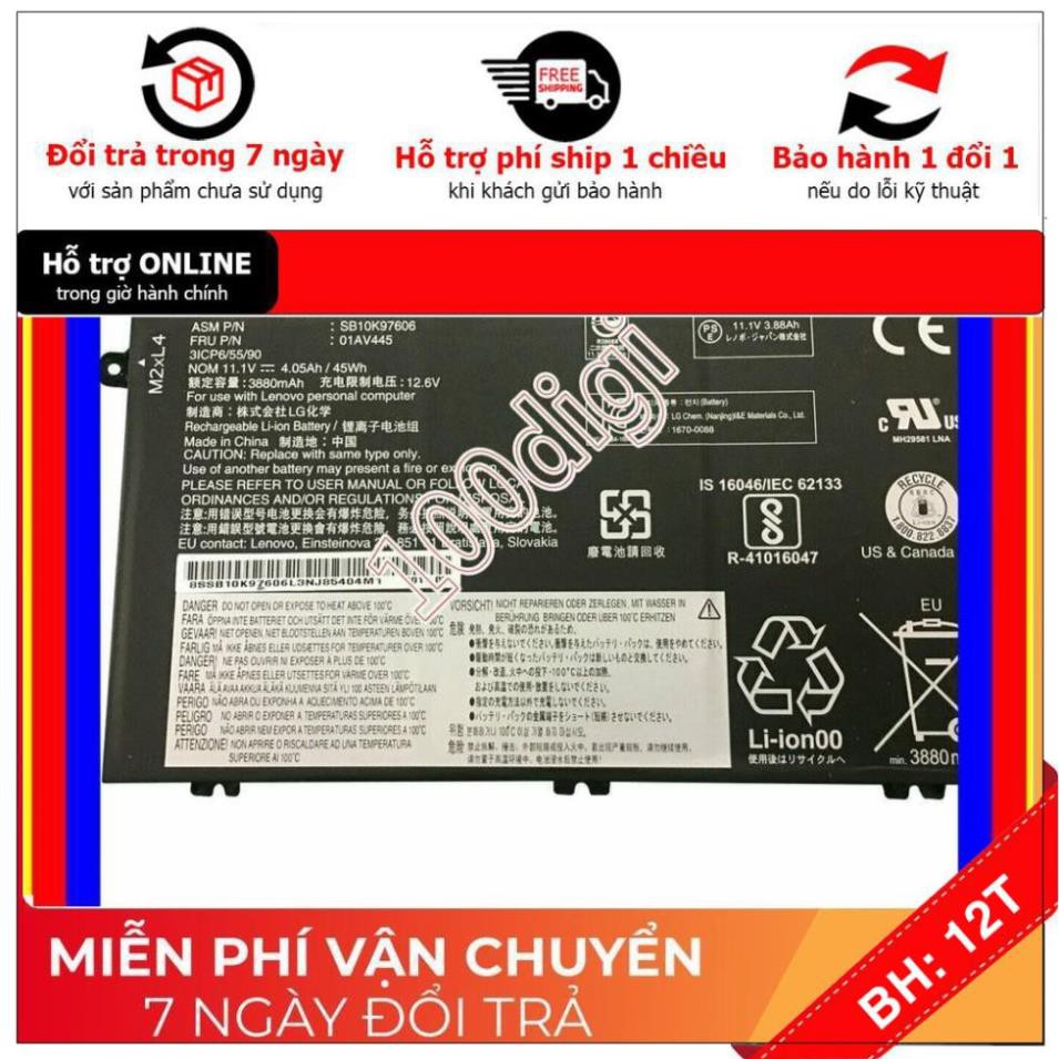 [BH12TH] [PIN ZIN ] Pin Laptop Lenovo ThinkPad E480 E580 R480 R580 SB10K79606 45Wh