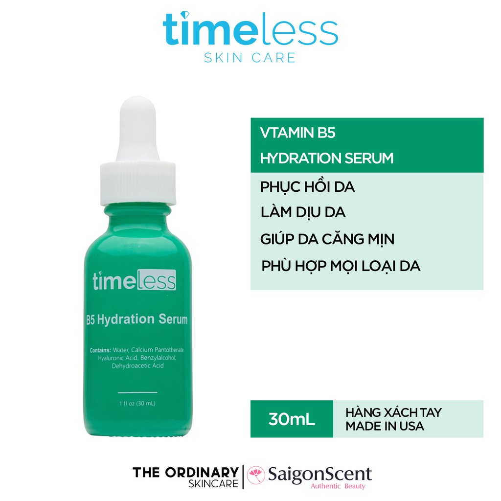 Tinh chất phục hồi Timeless Vitamin B5 Hyaluronic Acid Serum ( 30mL )