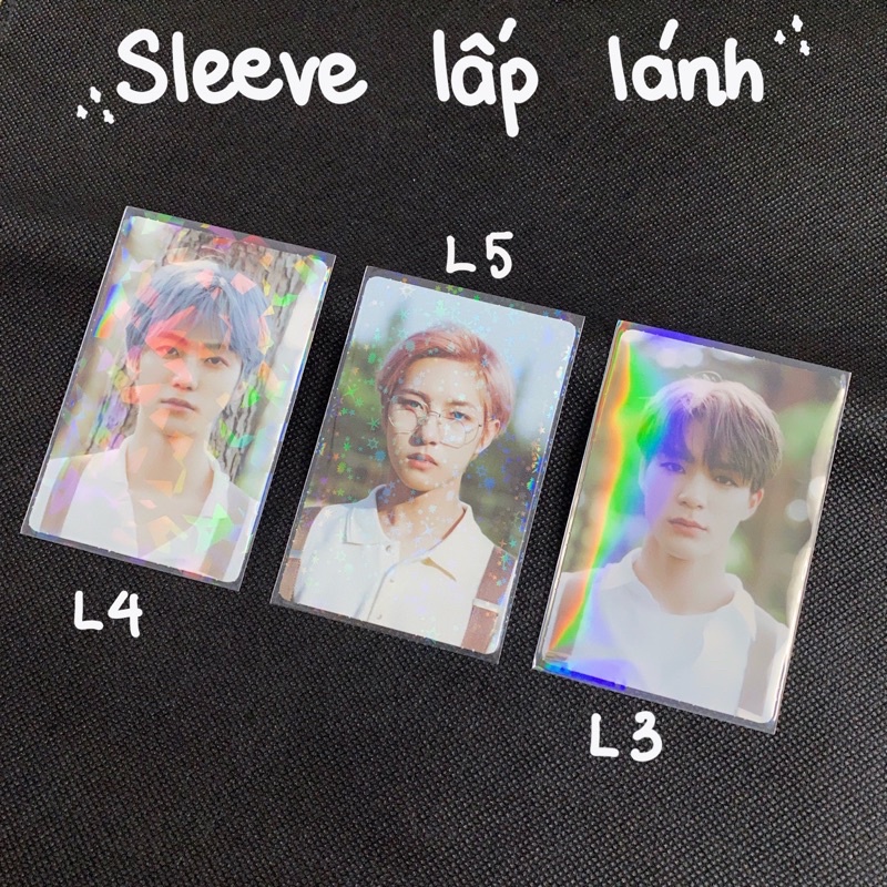 Sleeve card holo - Sleeve card lấp lánh - pack 50c