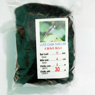 Lưới bẫy chim 4cm, cao 5m, dài 10m-30m, lưới thái lan