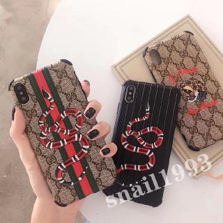 Ốp điện thoại Gucci hình rắn và hổ cho IPhone X XS XR XSMax 8 7 6 6s Plus