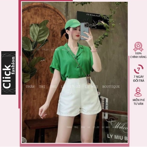 Sét sơ mi xanh chân váy trắng chất đũi lụa xịn xò hàng tốt,chất lượng cao 285 Clickfashion