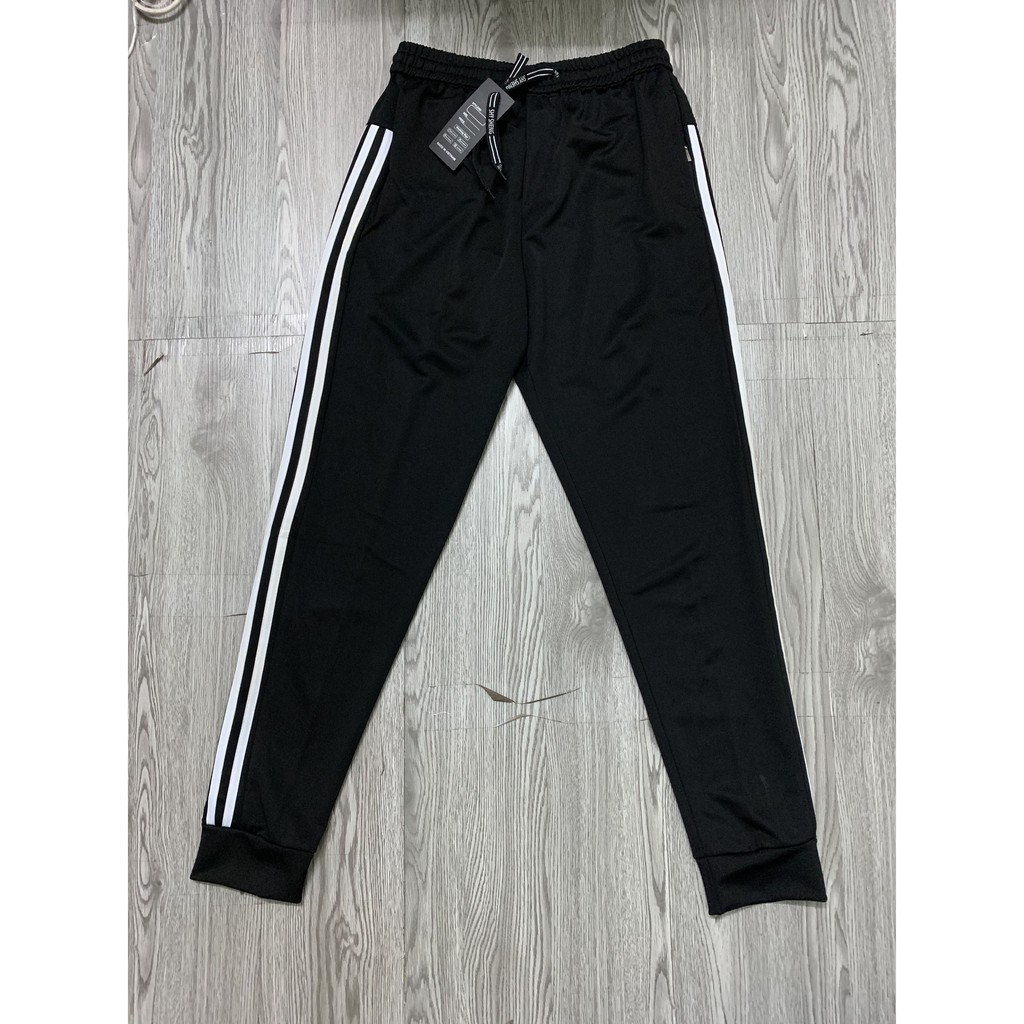 Quần thể thao nam 3 sọc, ống XUÔNG, ống JOGGER, chất Umi hàn cao cấp