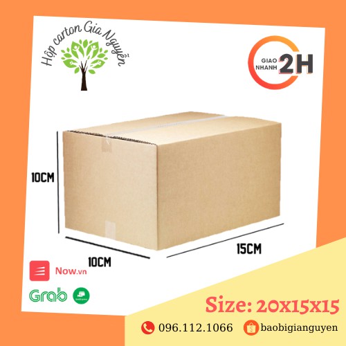 20 hộp carton 3 lớp dày dặn 15x10x10 nhỏ gon dùng đóng gói hàng