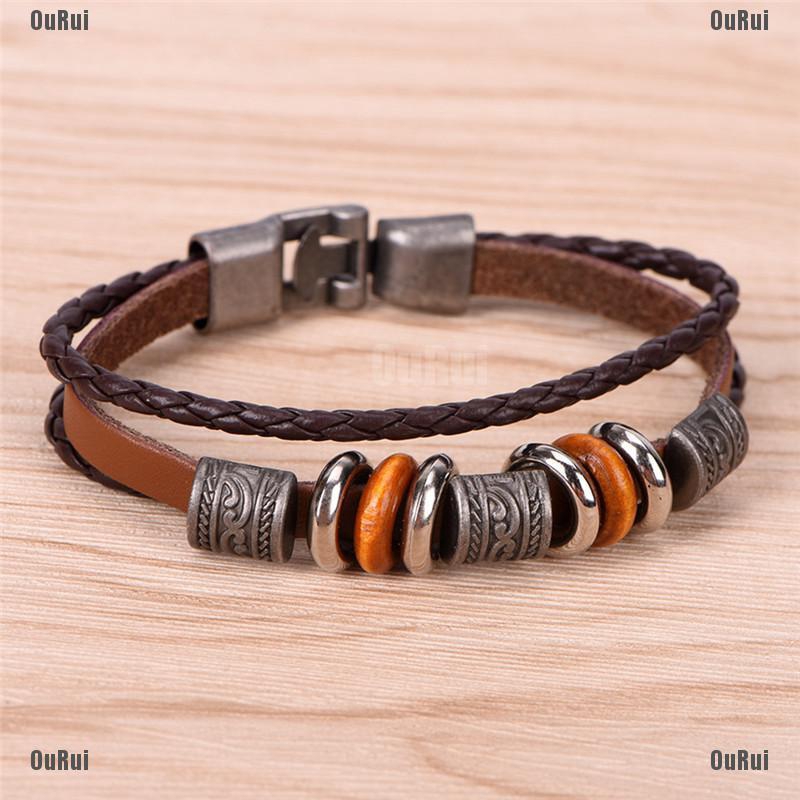 Vòng Tay Da Nâu Thời Trang Cá Tính Cho Nam