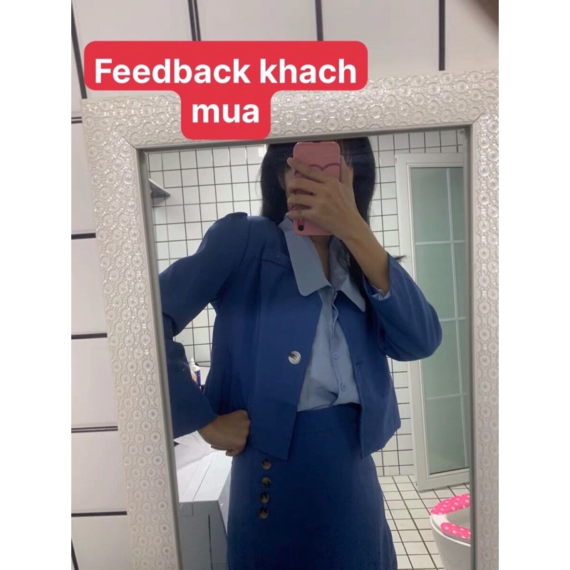 set áo vest chân váy công sở thanh lịch phong cách thời trang mới, bộ vest chân váy dài Hàn Quốc | BigBuy360 - bigbuy360.vn