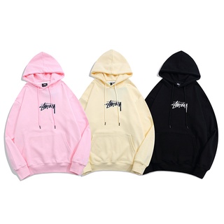 STUSSY Áo Hoodies Có Nón Dài Tay Thời Trang Nam Nữ