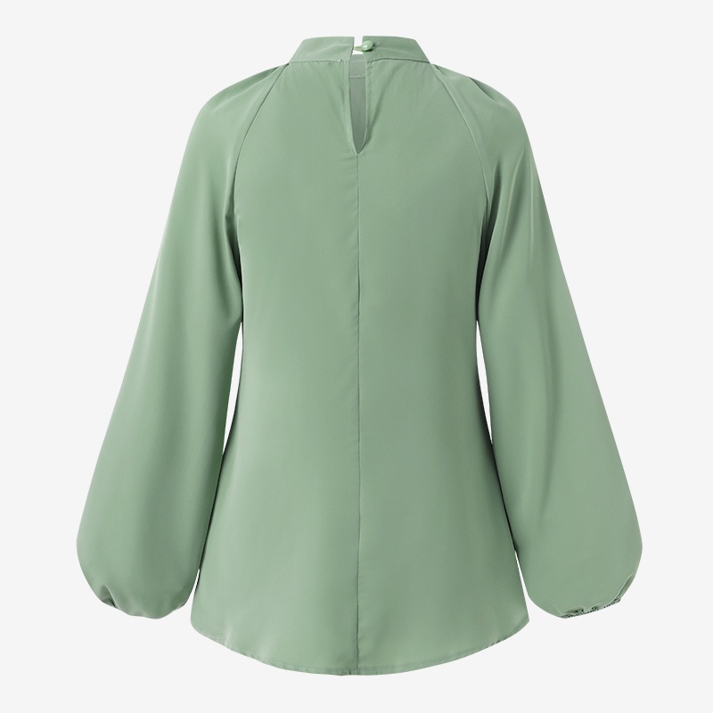 Zanzea Áo Tay Dài Phối Ren Hoa Có Thể Tháo Rời Màu Trơn Dành Cho Phụ Nữ Hồi Giáo