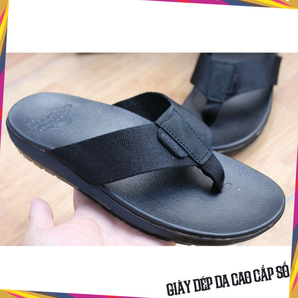 Dép Da Nam Quai Kẹp - Dép Xỏ Ngón Dr Martens Thái Lan - Dép Da Bò Siêu Bền Siêu Hot - Dép Nam Da Bò Cao Cấp