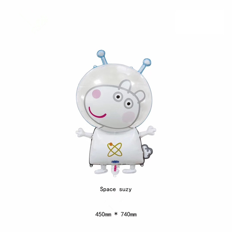HOT Bong Bóng Trang Trí Tiệc Hình Heo Peppa / Nàng Tiên Cá / Tàu Không Gian / Heo Peppa