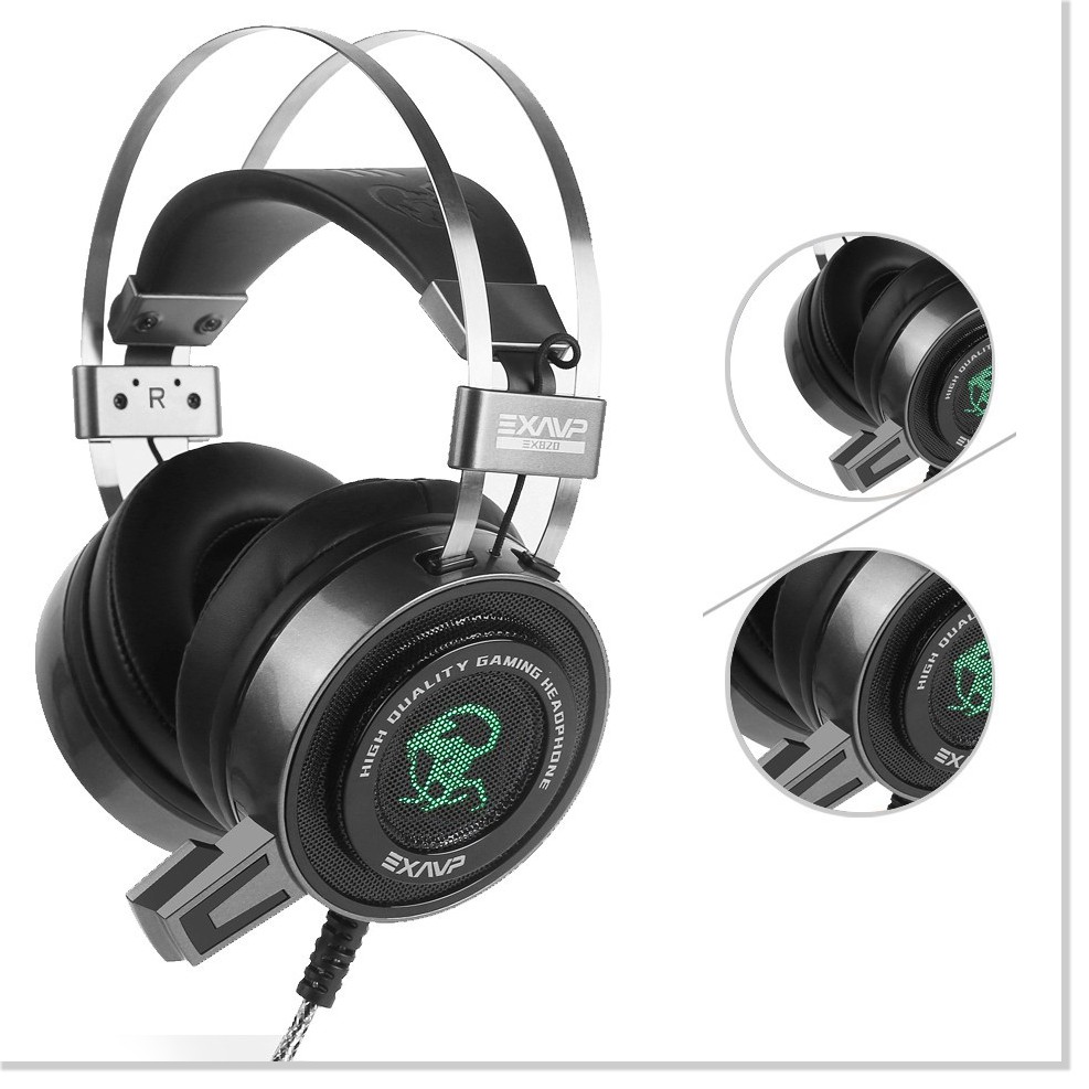 [Giá Sập Sàn] Headphone âm thanh 7.1 có led và rung chuyên game EXAVP EX820V - Hãng phân phối chính thức Hàng cao cấp