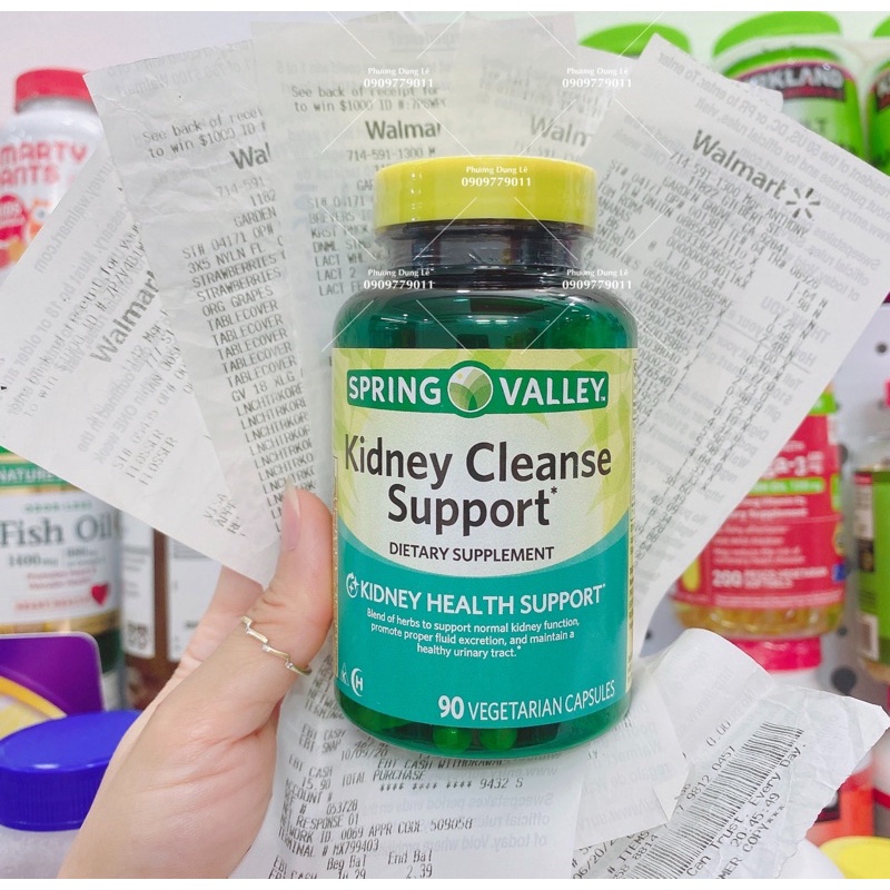 Viên uống thải độc thanh lọc bổ thận sỏi thận Kidney Cleanse Support của Mỹ 90 viên