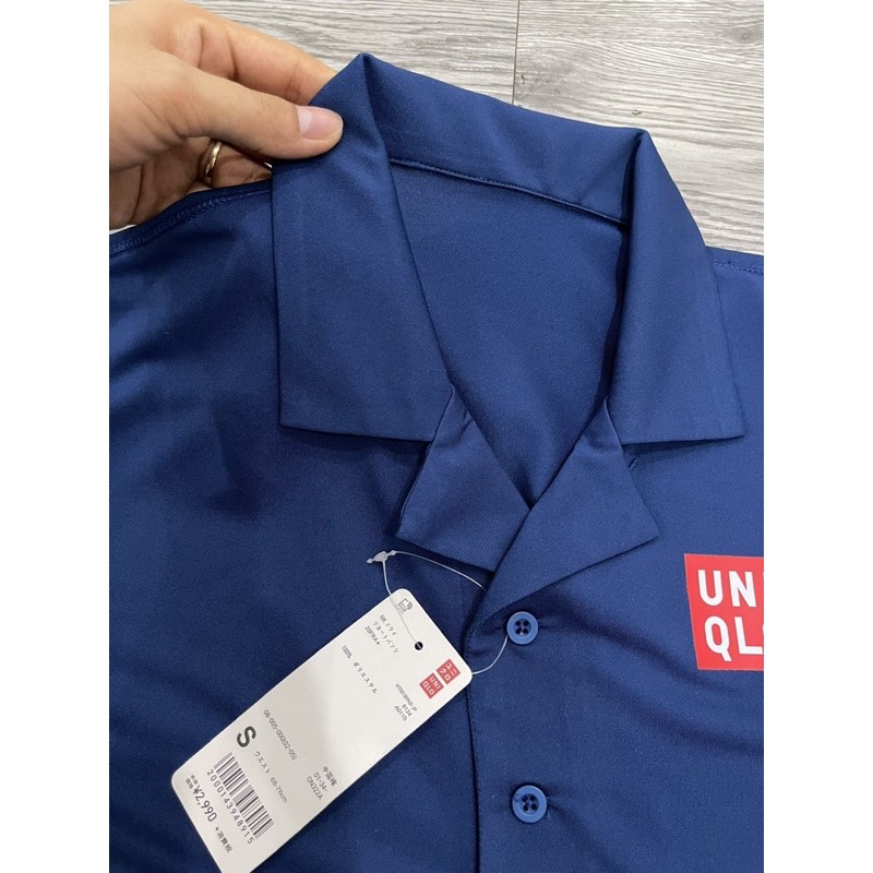 uniqlo xanh phối viền trắng tà áo , viền túi quần hot nhất hiện nay