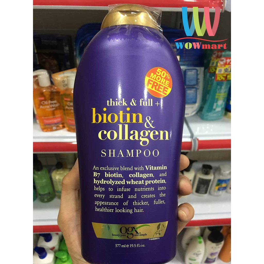 Dầu gội xả  Biotin Collagen 𝐌𝐢𝐞̂̃𝐧 𝐏𝐡𝐢́ 𝐒𝐡𝐢𝐩  577ml Ogx USA [Mới]