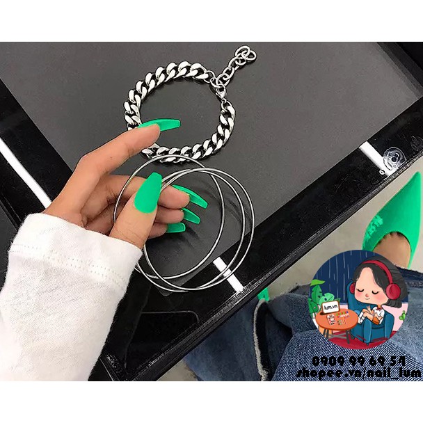 Móng Giả - Nail Dài Đơn Màu [Sẵn Keo - Đóng Hộp 24 Mẫu Đủ Size]