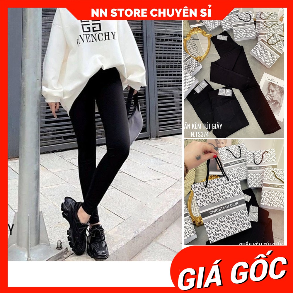 Quần legging thun body nữ Quần dài nữ ôm dáng chất thun umi co giãn có nhiều size tặng kèm túi giấy dễ thương TS374