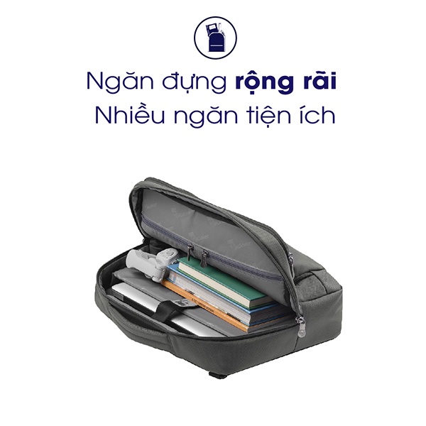 Balo laptop đa năng 15.6 inch Mikkor The Gibson Briefcase, balo đựng máy tính, cặp xách thời trang cao cấp