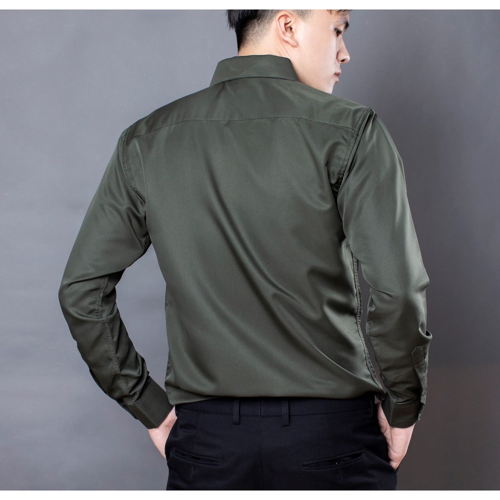 Áo sơ mi trơn tay dài nam LADOS - 3779 chất lụa mịn cao cấp có bigsize | BigBuy360 - bigbuy360.vn