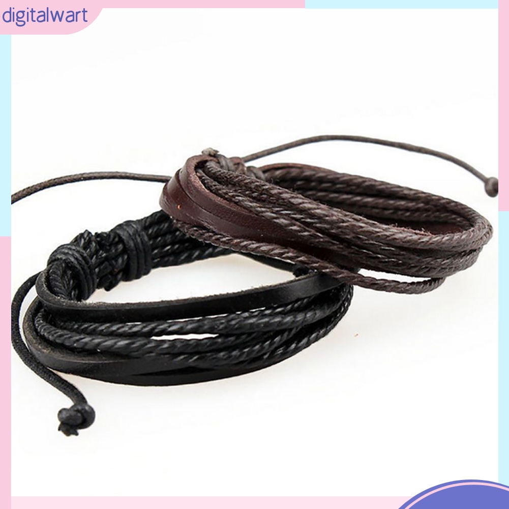 Vòng tay giả da nhiều lớp cá tính độc đáo dành cho nam và nữ