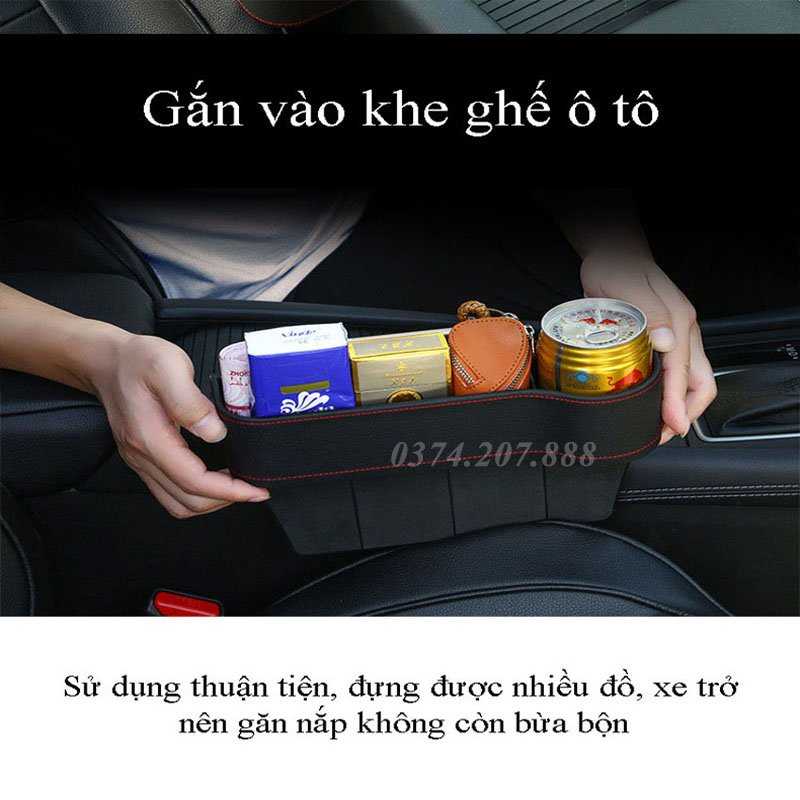 Khay Đựng Đồ Ô Tô, Khay Để Đồ Đa Năng Cho Xe Hơi, Ô Tô Tiện Dụng, Để Đồ Khe Ghế Ô Tô, Xe Hơi Cao Cấp titan.st