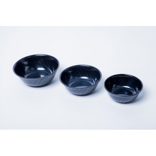 10 Tô xoắn Melamine màu nâu đen size nhỏ 17.2 x 6.4 cm - chén bát nhà hàng dụng cụ pha chế