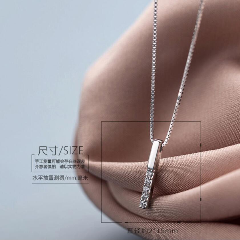 Kilii Vòng cổ Bạc 925 Mặt Hình Học Thời Trang Dành Cho Nữ