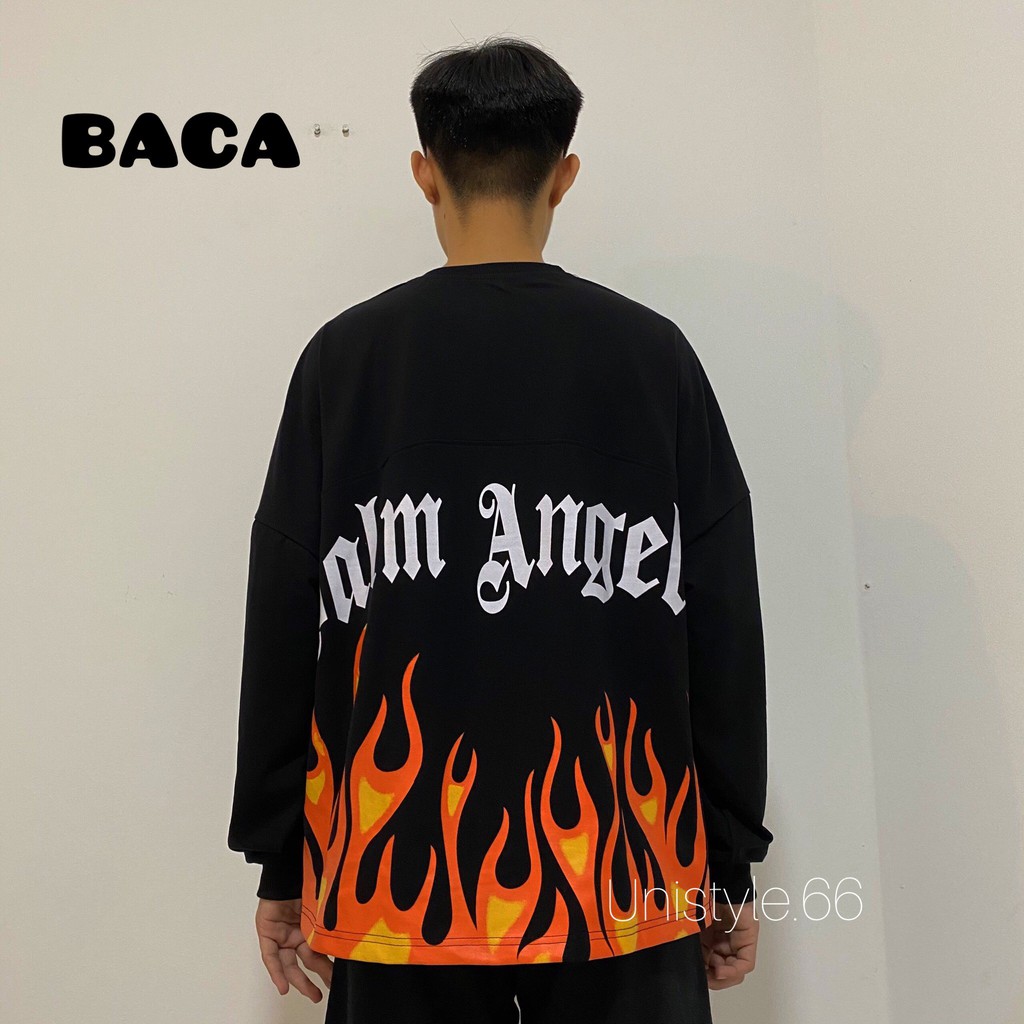 Áo Sweater Thun Tay Dài NGỌN LỬA Form rộng US151 | BigBuy360 - bigbuy360.vn