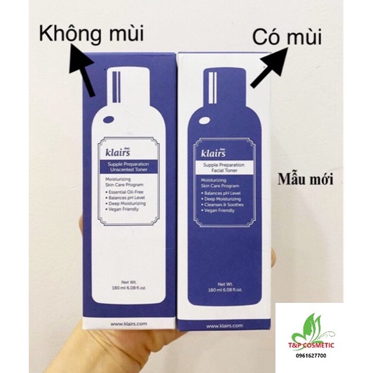 Nước Hoa Hồng Klairs Supple Preparation Toner 180ml