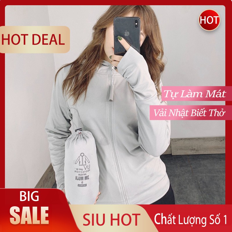 Áo Chống Nắng Nữ ⚡️ Chất vải Nhật biết thở tự làm mát chống nóng chống tia UV